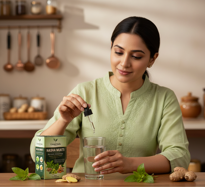 NASHA MUKTI Ayurvedic Herbal Drops (BUY 1 GET 1 FREE) 30 Days Money Back Gurantee.