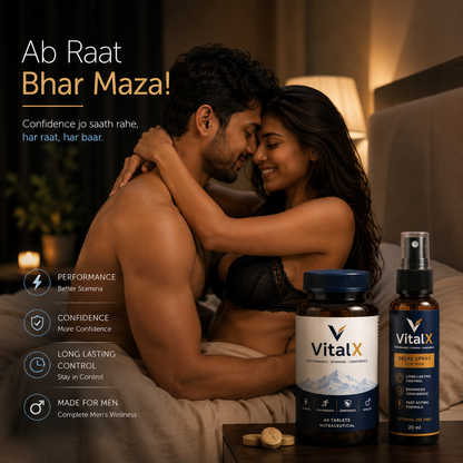 VitalX Tablets + Endurance Spray Combo | 30 DAYS MONEY BACK GURANTEE