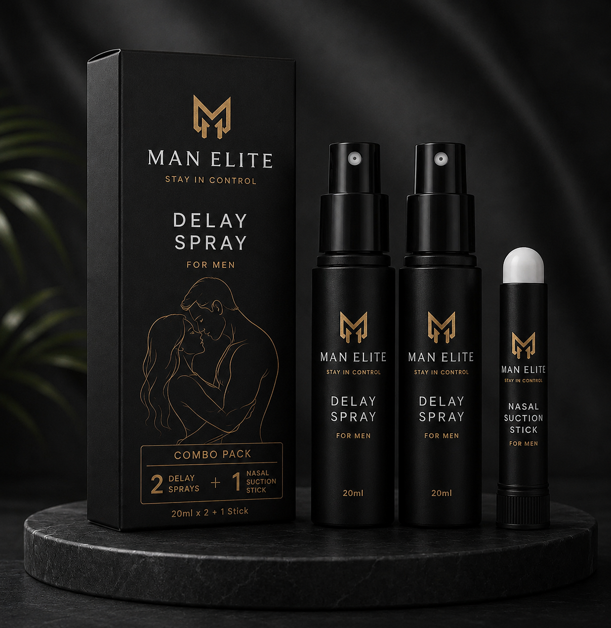 Man Elite Control Spray + Inhaler (BUY 1 GET 3 ) | 30 DAYS MONEY BACK GURANTEE
