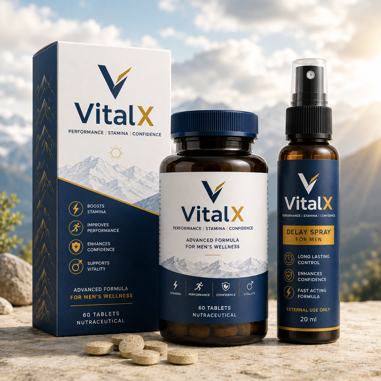 VitalX Tablets + Endurance Spray Combo | 30 DAYS MONEY BACK GURANTEE