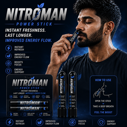 NITROMAN TABLET + 2 POWER STICKS | 30 Days Money Back Guarantee