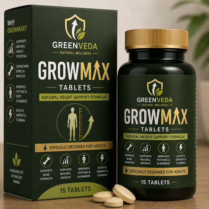 GrowMax Height Tablet + Drops (Pack of 2)| 30 Days Money Back Gurantee